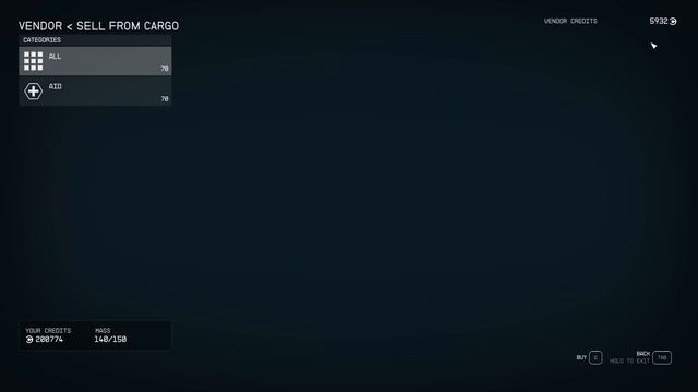 Starfield 60k Credits from Vendors, No Waiting, Neon Hidden Vendors and Inventory. Best Vendors.