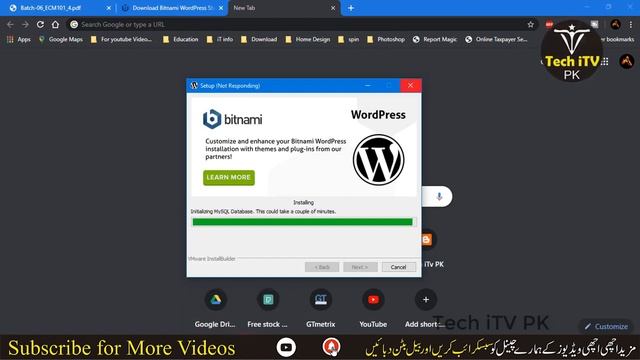 How to install WordPress on Localhost in PC Laptop Bitnami | Digiskills batch 9 Tech iTV Pk