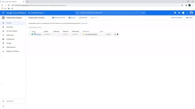 Deploying Kubernetes Clusters Using Cloud Console
