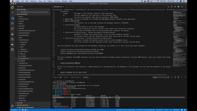 Oracle Docker Exercise