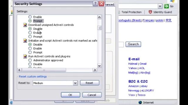 Kích Hoạt Net Surveillance ActiveX Controls on Internet Explorer