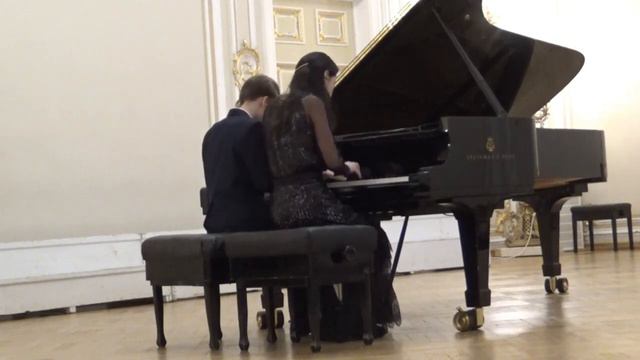 Э. Григ. В пещере горного короля. Исп.Тимофей Харитоненко и Анна Шаварова. Фортепианный дуэт.#piano