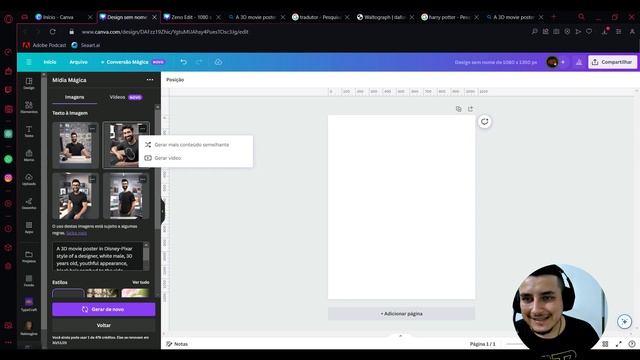 TREND DISNEY PIXAR TUTORIAL - COMO CRIAR IMAGEM ESTILO DISNEY PIXAR COM I.A  DO CANVA E DA MICROSOF