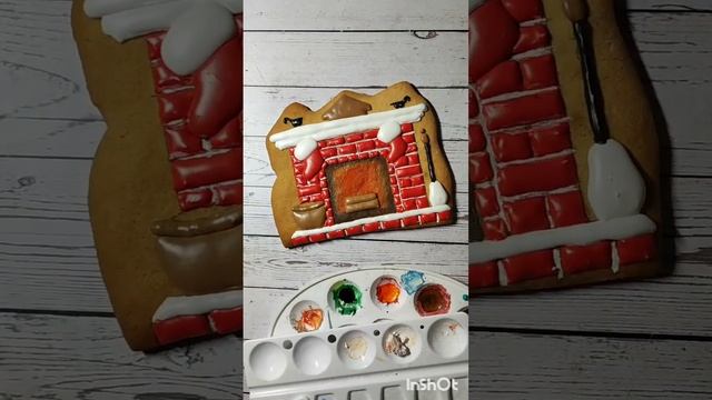 КАМИН. ВИДЕО-УРОК ПО РОСПИСИ ПРЯНИКА.