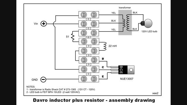 Joule thief with 120 VAC LED bulb - part 5