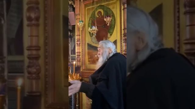 Старец Илий в Оптиной Пустыни на праздник иконы Божьей Матери Спорительница Хлебов