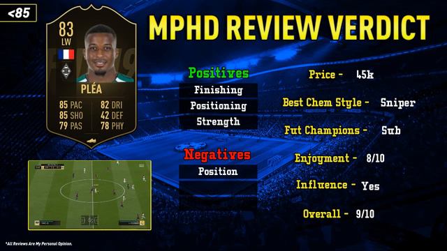 INFORM ALASSANE PLEA (83) PLAYER REVIEW | FIFA 19 ULTIMATE TEAM PLAYER REVIEW