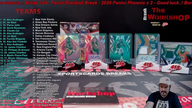 Break 349 - Panini Phoenix Football Break. 2 box. Chase again..!