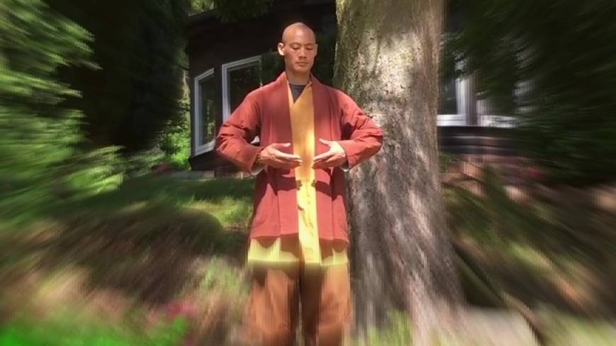 Цигун🙆Дыхание🧘7 минут для успокоения тела и разума🛕Shaolin Temple Europe💮Мастер Shi Heng Yi🙏