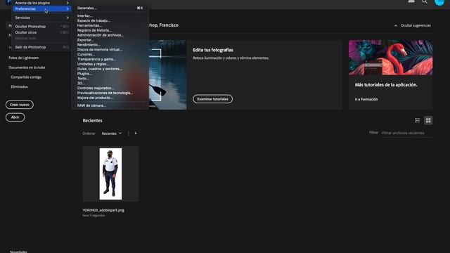 Cómo borrar archivos recientes en Photoshop - Desactivar archivos recientes del inicio de PHOTOSHOP