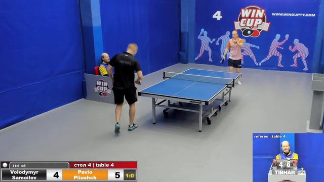 10:30 Самойлов Владимир  3-0  Плющ Павел стол 4  ЮГ-1  01.05.22