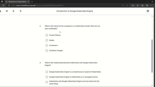 Introduction to Google Kubernetes Engine Quiz Answers| Getting Started with Google Kubernetes Engin