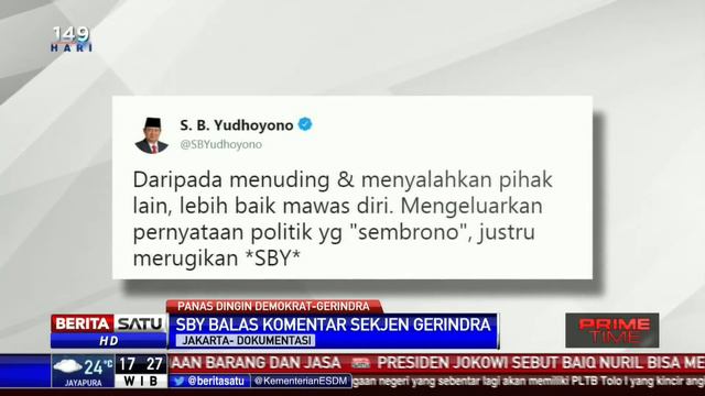 Cuitan SBY Usai Disindir Tak Bantu Kampanyekan Prabowo-Sandi