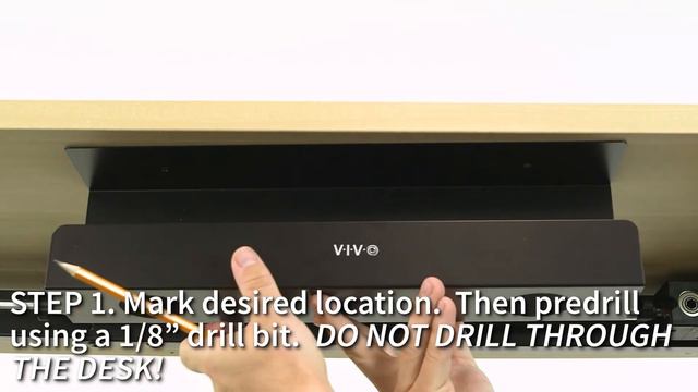 DESK-AC06-1C Under Desk Cable Management Tray Assembly By VIVO