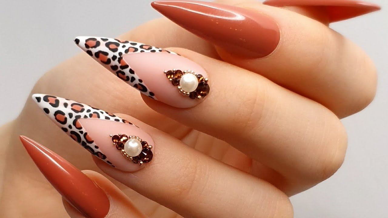Дизайн Ногтей Миндаль Леопардовые Ногти