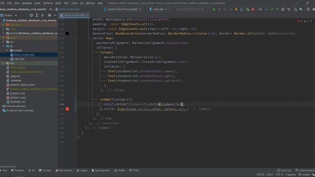 Flutter | How to perform CRUD with Firebase Realtime Database in Flutter | Delete Data
