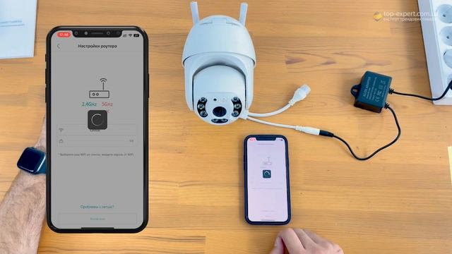 Підключення вуличної поворотної WI-FI IP-камери HD68 на додатку ICSee (1857-5)