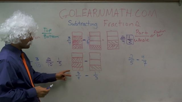 Subtracting Fractions - help me with math