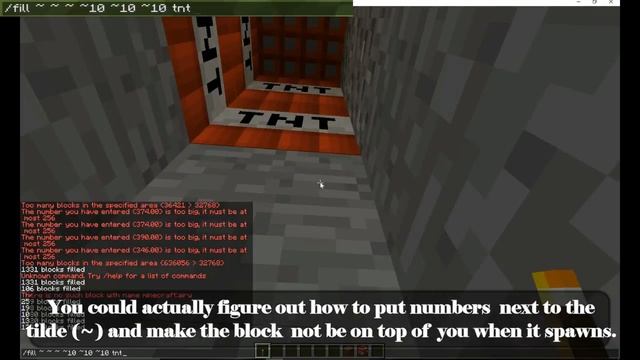 Lots of TNT Everywhere Command in Minecraft - /Fill Command (Read Description)