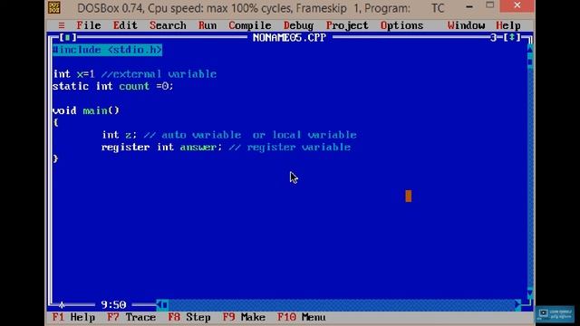 Storage Classes : Auto, Register, Static, Extern Tamil Tutorial