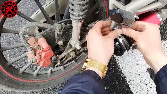 Test Akrapovic C90 in motocycle Sanya Fice R50 في Akrapovic C90 تجريب عادم
