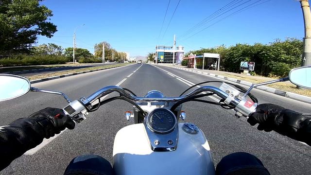 Езда на мотоцикле Honda Shadow Aero 750 #14 || Дневная поездка