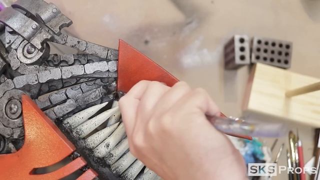 How to Make a Chainsaw Man Cosplay Part 2 - Painting and Weathering Prop Tutorial