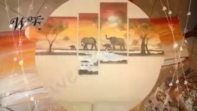 Создание модульной картины художница WERIKO живопись