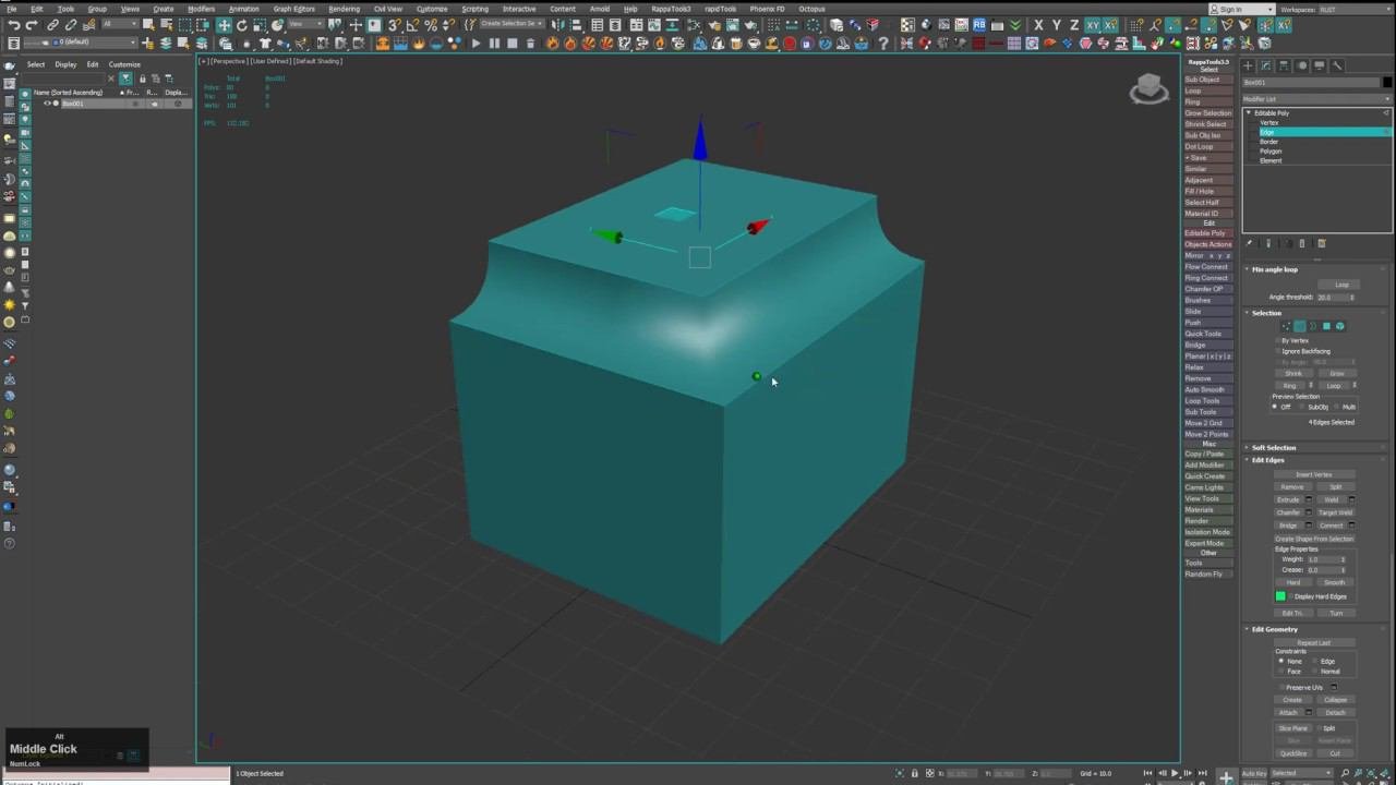 Dark Max №9 - 3dsmax 2020 + Octopus chamfer in -
