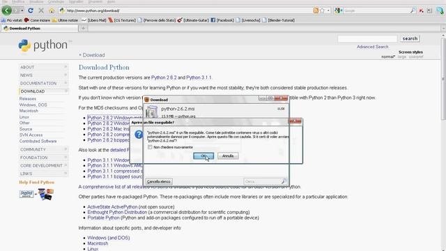 Come installare Blender e Python - How to install Blender and Python Windows