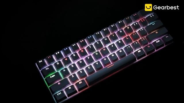 MOTOSPEED CK62 Bluetooth Wired Mechanical Keyboard with RGB Backlight - Gearbest.com