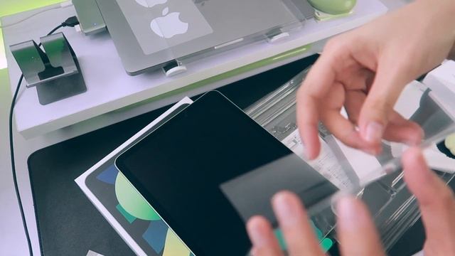 unboxing ipad air 4 (green) ? accessories and green aesthetic theme