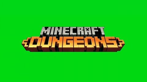 Logo Minecraft Dungeon Animation Green Screen