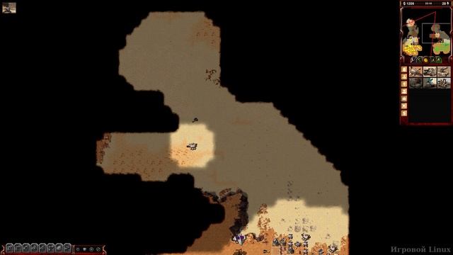 OpenRA: Dune 2000 - Играме с другом против двух ботов тест русификатора  Linux версия