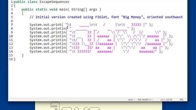 04 Escape Sequences and Comments - Learn Java the Hard Way