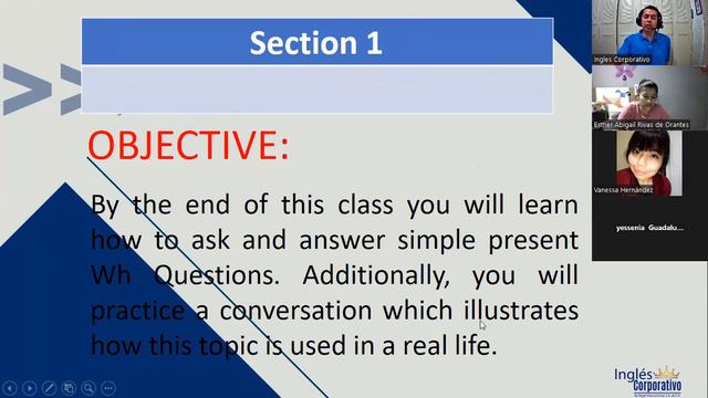 Inglés Corporativo- 15-12.2022 - Simple present Wh-questions & conversation: I love sports
