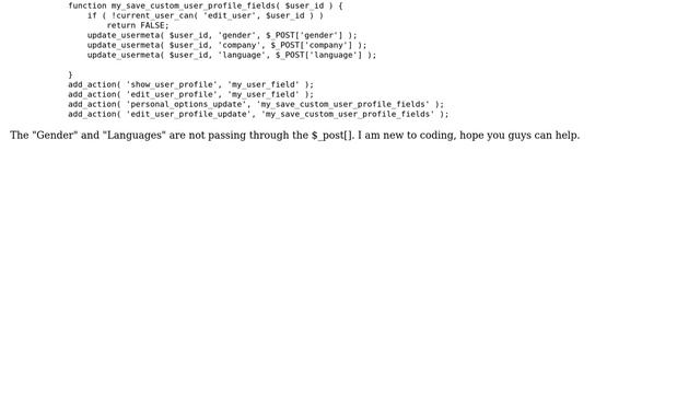 Wordpress: How to add checkbox and radio button in Profile Page?