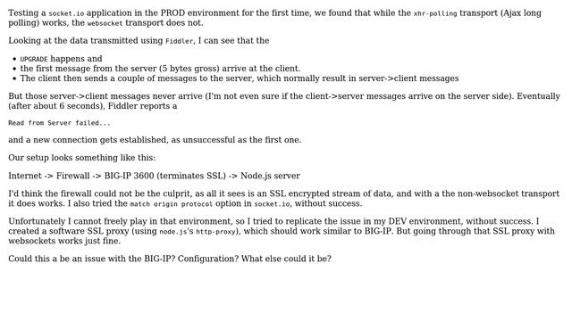 DevOps & SysAdmins: Websockets not working (ssl acceleration?)