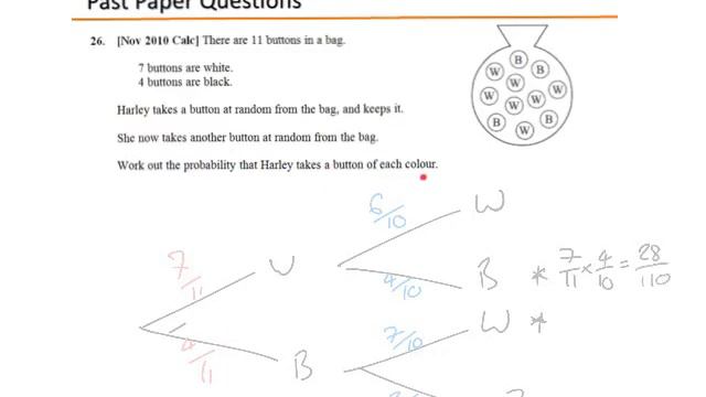 Year 10 Tree Diagram Starter 1