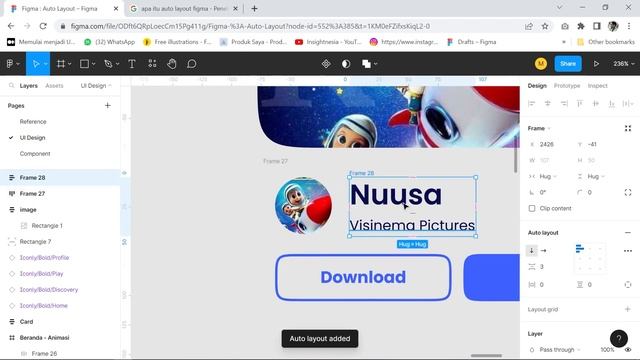 Belajar Figma Auto Layout ? + Bikin UI Design Movie Apps