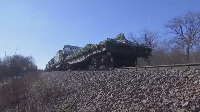 Работа военнослужащих специального поезда «Волга»