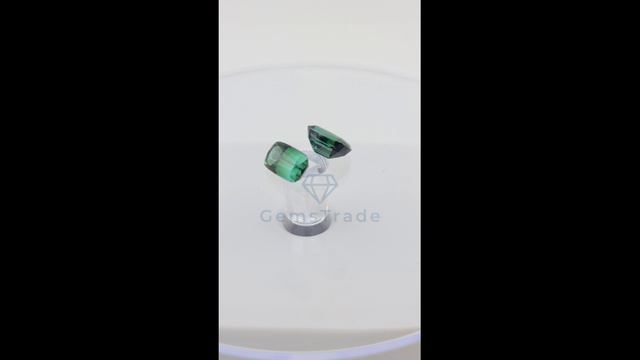 Лот №29 Турмалин Pair of Tourmalines Greenish Blue 2,4 карат и 2,3 карат