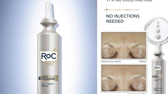 RoC Derm Correxion Fill + Treat Advanced Retinol Serum, Wrinkle Filler Treatment with Hyaluroni...