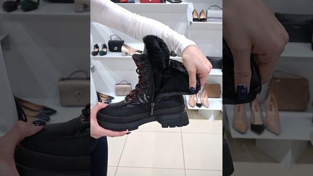 Женские ботинки, артикул 212204-1-510W, текстиль; искусственная кожа, цвет черный