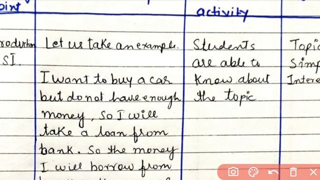 Lesson plan|| Topic- simple interest|| mathematics lesson plan||