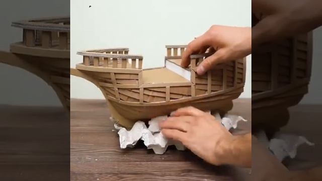Как сделать корабль из картона