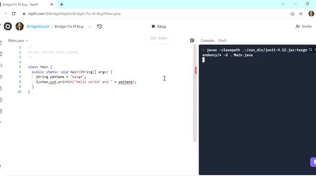 Java: Error: cannot find symbol (variable)