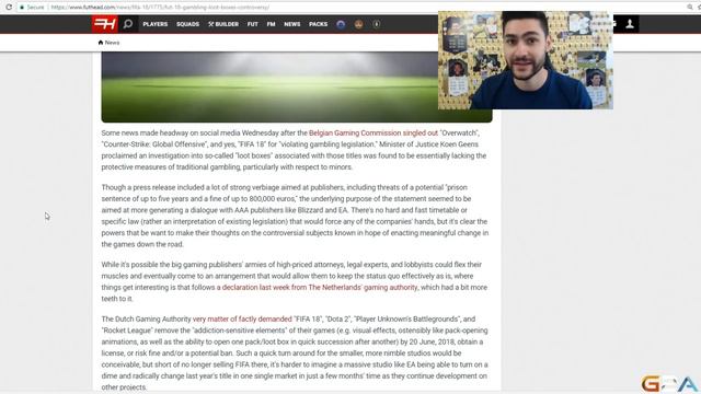 OMG FIFA 18 PACKS BANNED BY LAW !!! CONSIDERED ILLEGAL GAMBLING !!! FULL NEWS HERE