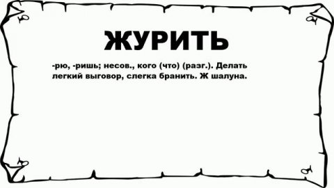 ЖУРИТЬ - что это такое? значение и описание