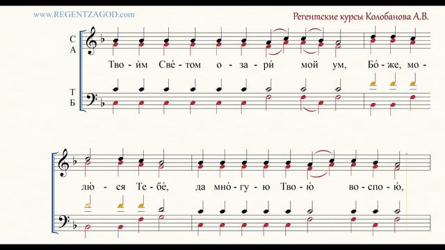 Глас 8, песнь 5, ирмос: "Твоим Светом озари"